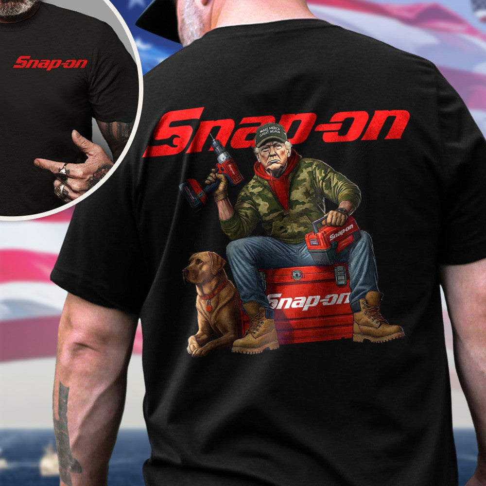 Snap On Trump Shirt President Donald Trump 2025 T-Shirt Patriotic Gifts For Dad