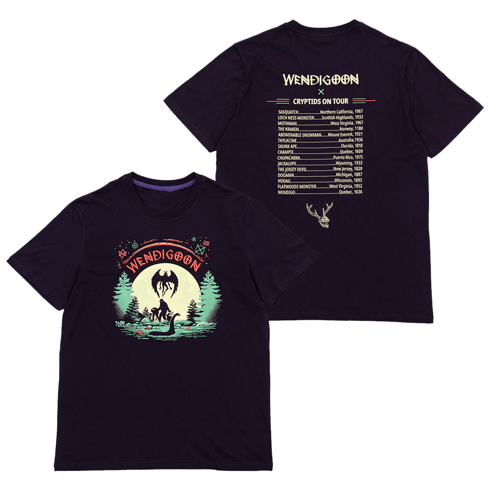 Wendigoon Merch Wendigoon Cryptids On Tour T-Shirt Best Father's Day Gifts