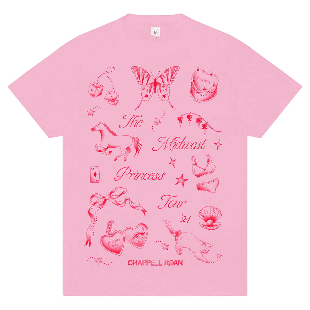 Chappell Roan Merch Shirt Chappell Roan Midwest Princess 2024 Tour T-Shirt Gifts For Fan