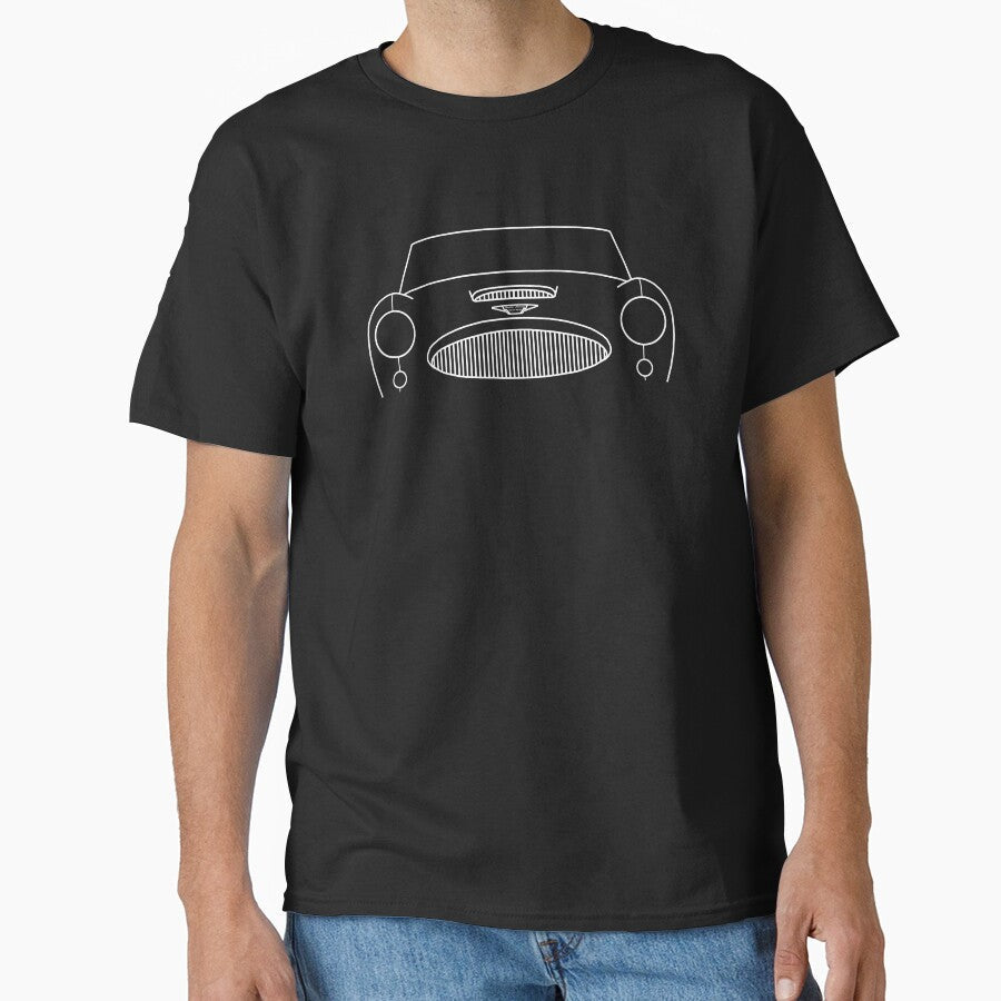 Austin-Healey 3000 classic car outline graphic (white) Classic T-Shirt