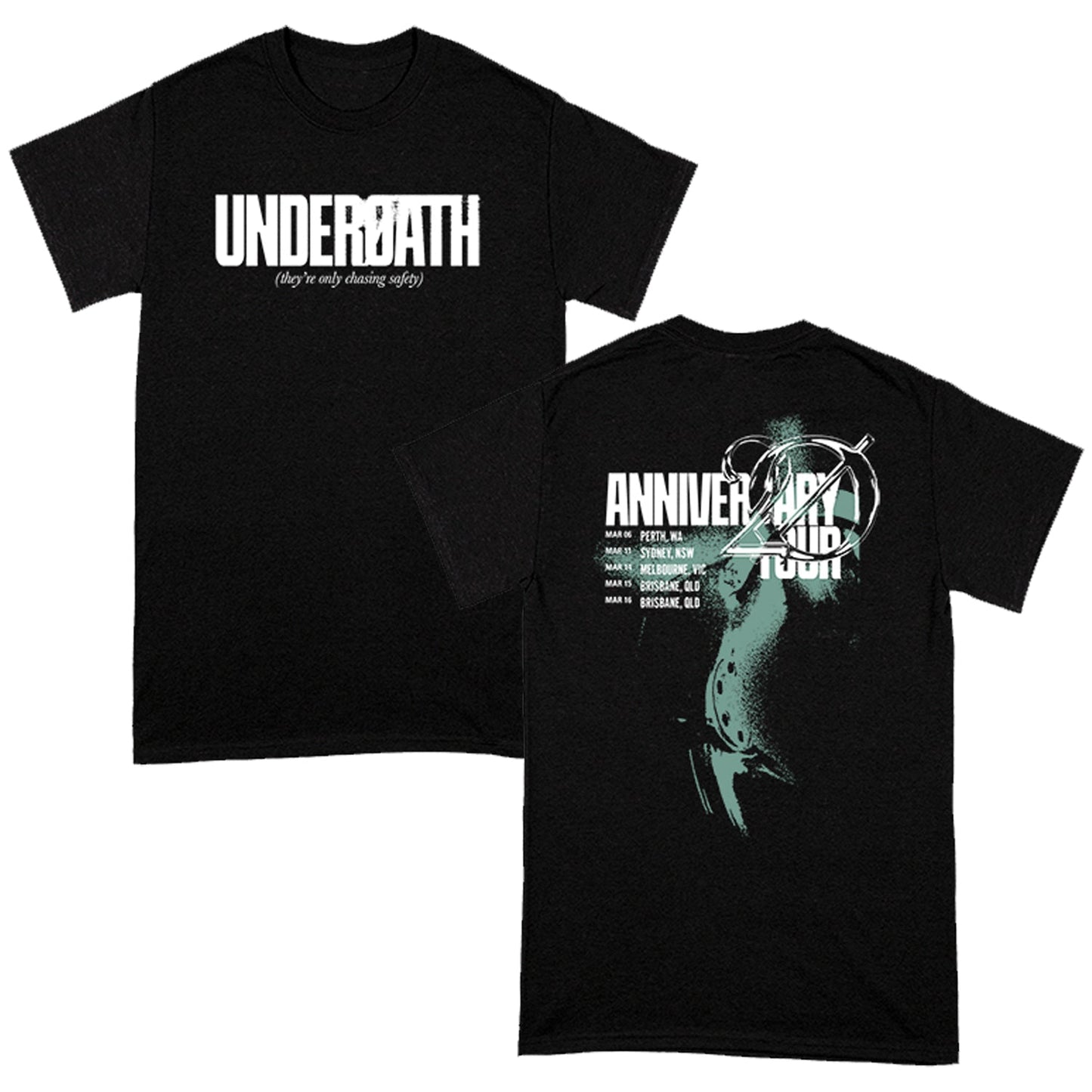 They're Only Chasing Safety 20th Anniv. Tour T-Shirt (Black)