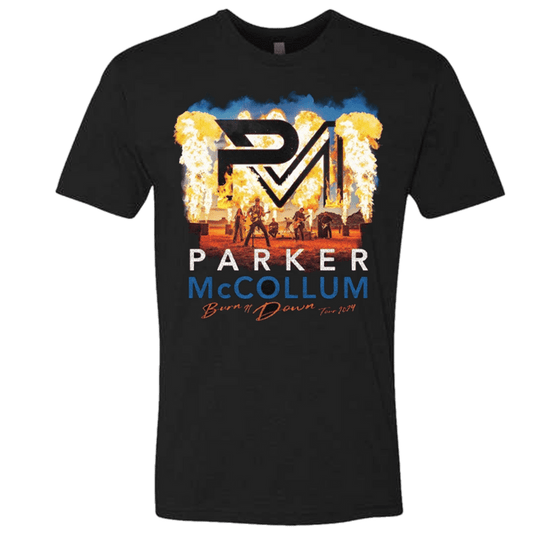 Parker Mccollum Merch Burn It Down Tour 2024 T-Shirt Good Father's Day Presents