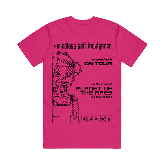 MSI Merch Mindless Self Indulgence On Tour Planet Of The Apes On The Radio Flyer T-Shirt