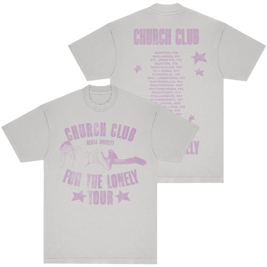 Nessa Barrett Merch Nessa Barrett Church Club Tour T-Shirt Mother's Day Gifts For Wife