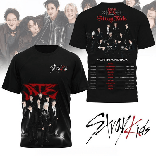 Live Nation Stray Kids Merch Stray Kids World Tour 2025 North America Shirt Stray Kids Tour Merch