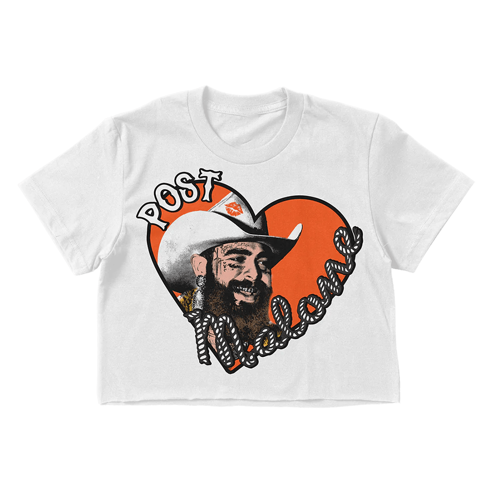 Post Malone Big Ass Stadium Tour Merch Heart Cropped Shirt Post Malone Tour Merch 2025 Wife Gifts
