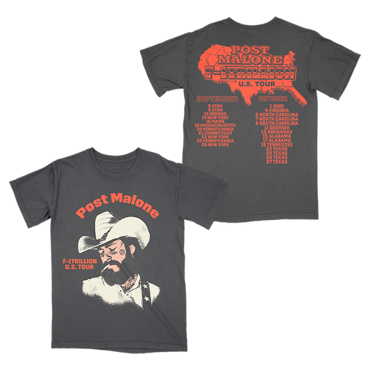 Post Malone Merch F 1 Trillion Outlaw Tour T-Shirt Fathers Day Gifts For Husband