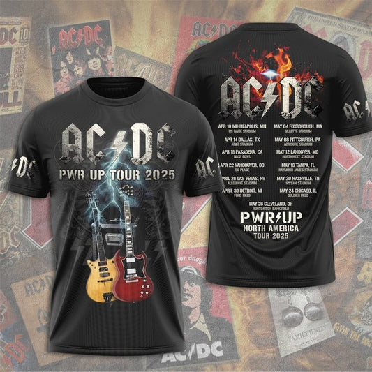 ACDC PWR UP North America Tour 2025 Shirt ACDC Merch Good Father's Day Presents