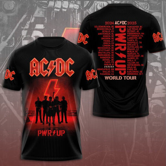 ACDC PWR UP World Tour 2024 2025 T-Shirt ACDC Merch Gifts For Father's Day From Daughter