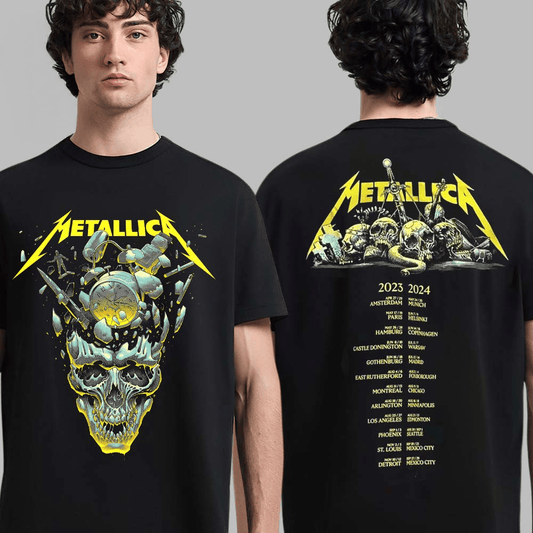 Metallica M72 Tour Merch Skull 2023 2024 Metallica T-Shirt Best Father's Day Gifts For Dad