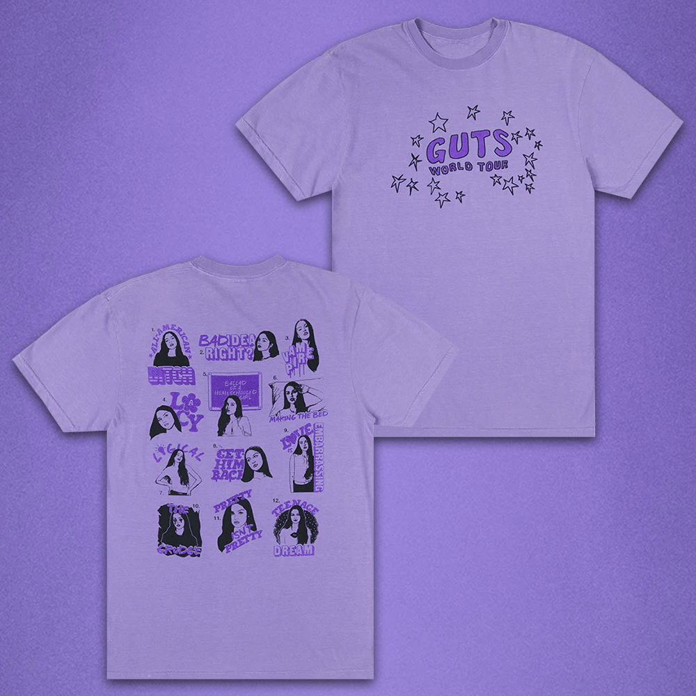 Olivia Rodrigo Merch Guts World Tour T-Shirt Wife Gifts For Music Lovers