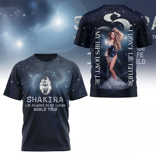 Shakira Las Las Mujeres Ya No Lloran World Tour T-Shirt Sentimental Father's Day Gifts