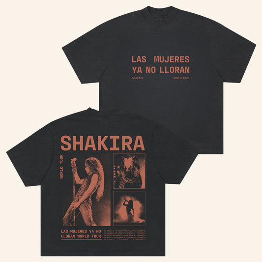 Shakira Merch Lmynl World Tour Grid T-Shirt Gift Ideas For Sister