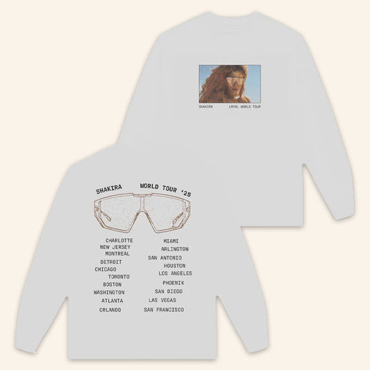 Shakira Merch Lmynl World Tour Sunglasses Long Sleeve T-Shirt Fans Gifts