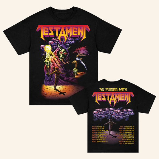 Testamentlegions Merch An Evening With 2025 Tour Black T-Shirt Presents For Boyfriend