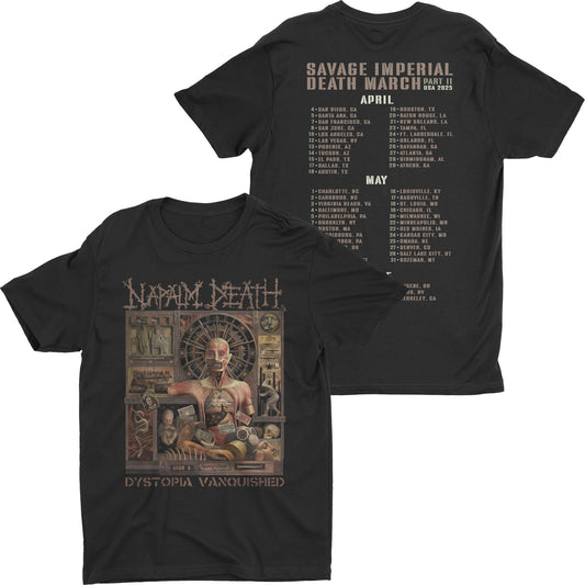 Napalm Death - Dystopia Vanquished 2025 Tour [Green ND] t-shirt