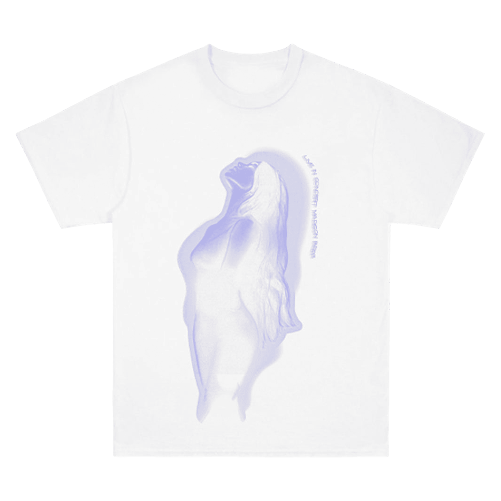 Madison Beer Merch Life Support Tour US Silhouette White T-Shirt Music Fans Gifts