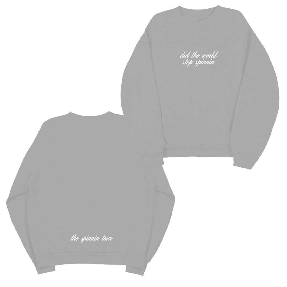 Madison Beer Merch Spinnin Tour Grey Sweatshirt Music Lovers Fans Gifts