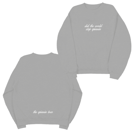 Madison Beer Merch Spinnin Tour Grey Sweatshirt Music Lovers Fans Gifts
